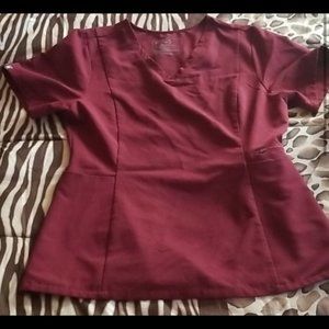 Figs Burgundy Ampa slim women's top size XL